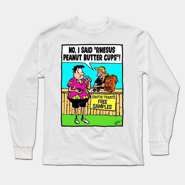 Rhesus Peanut Butter Cups Long Sleeve T-Shirt by BRAVOMAXXX